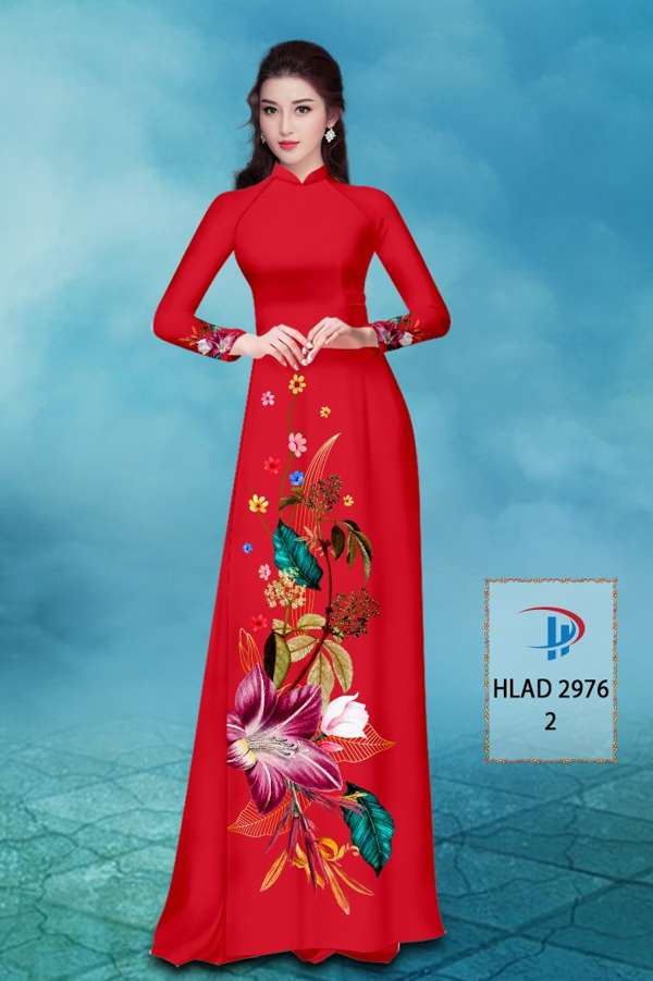 Vải Áo Dài Hoa In 3D AD HLAD2976 61